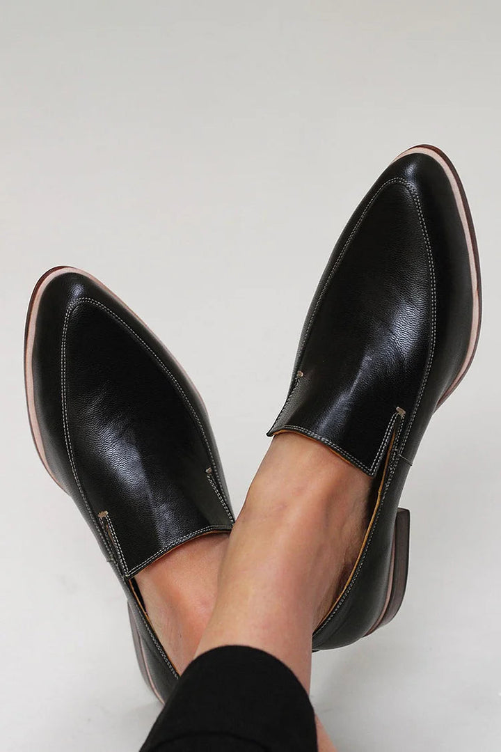 Zofia™ | Mocassim Patchwork Preto