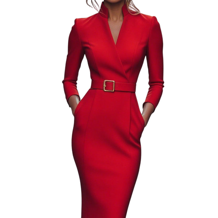 Hanna – Vestido de gola alta