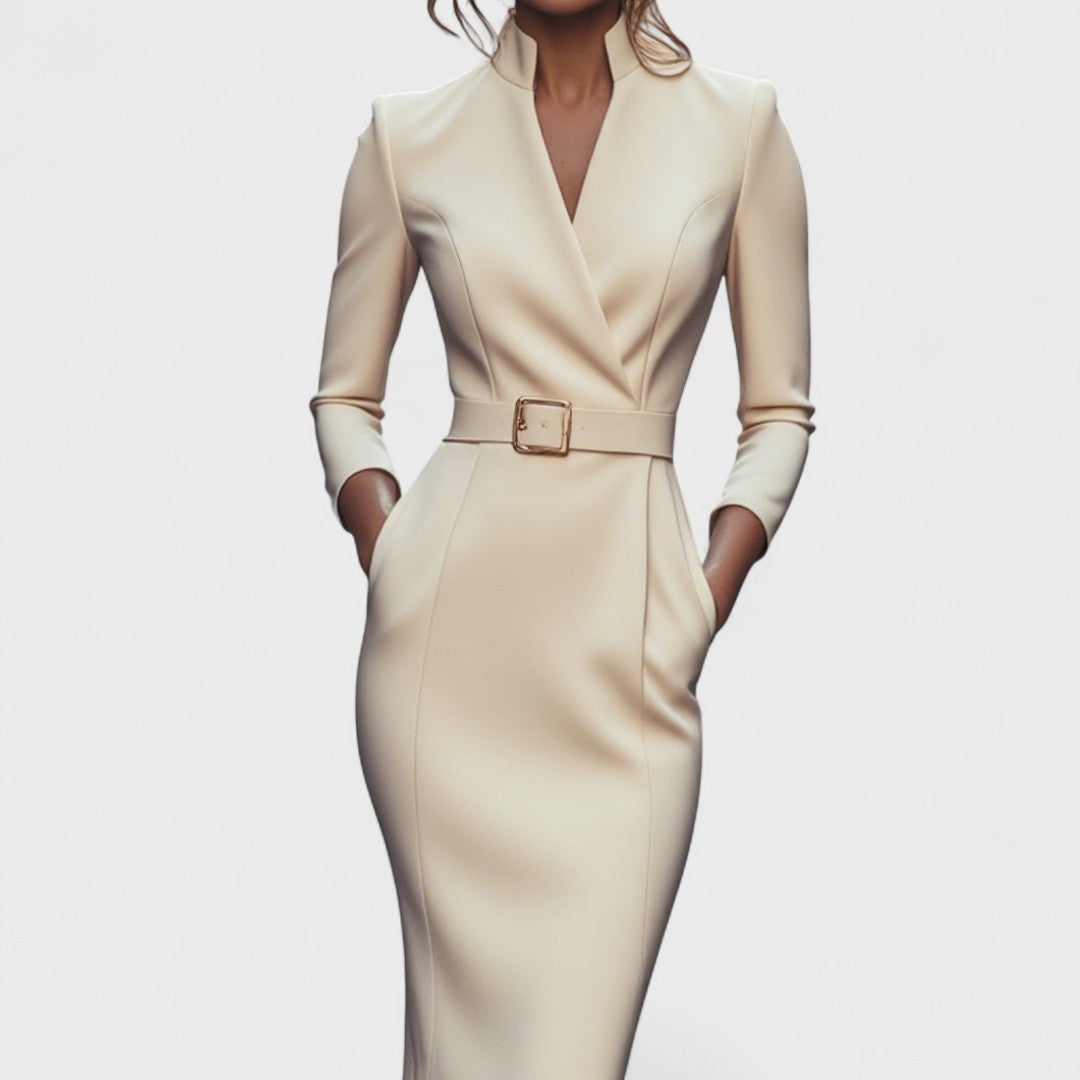 Hanna – Vestido de gola alta