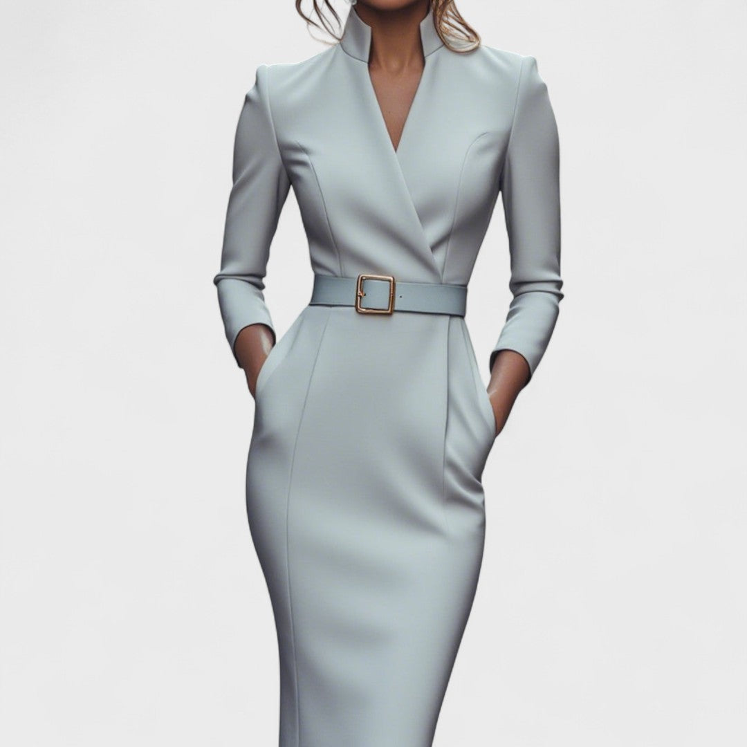 Hanna – Vestido de gola alta