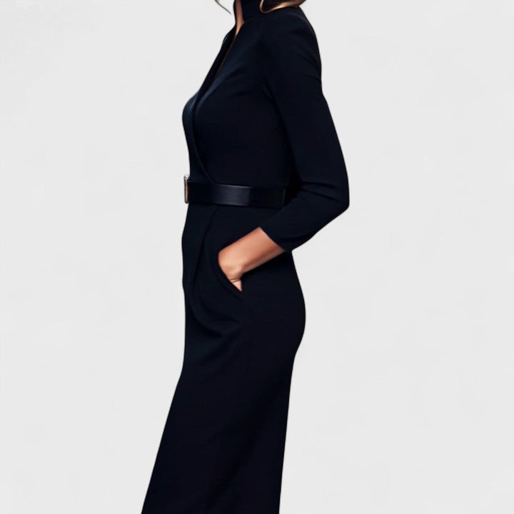 Hanna – Vestido de gola alta