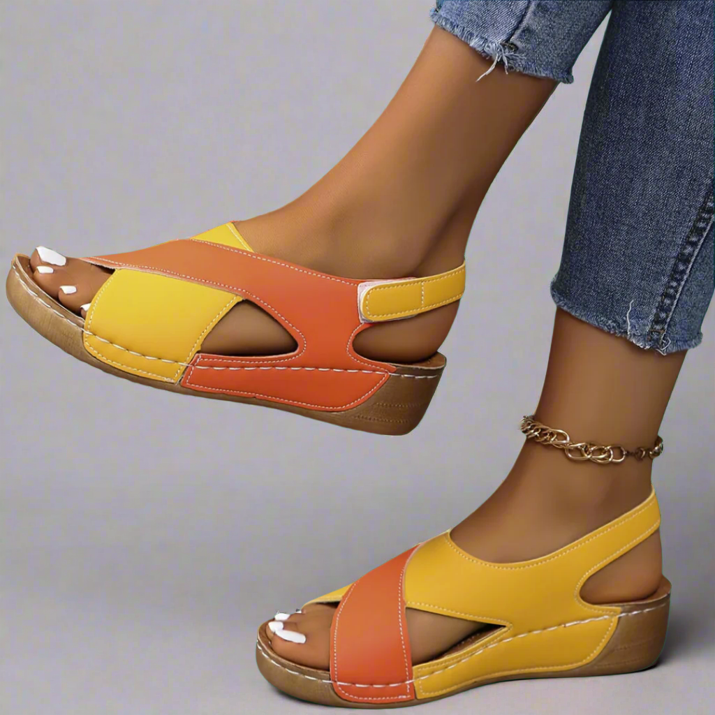 Kendra - Sandálias Ortopédicas Colorblock