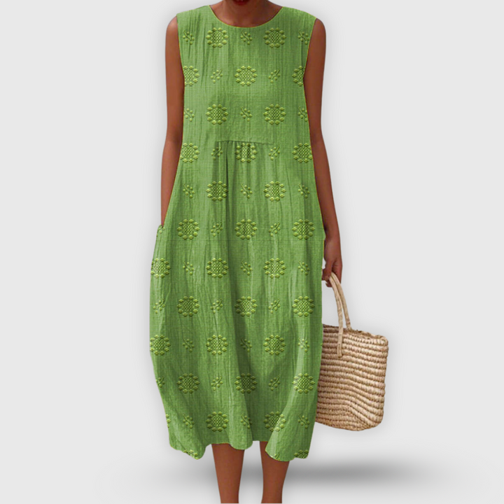 Amalina™ - Elegante Vestido de Algodão