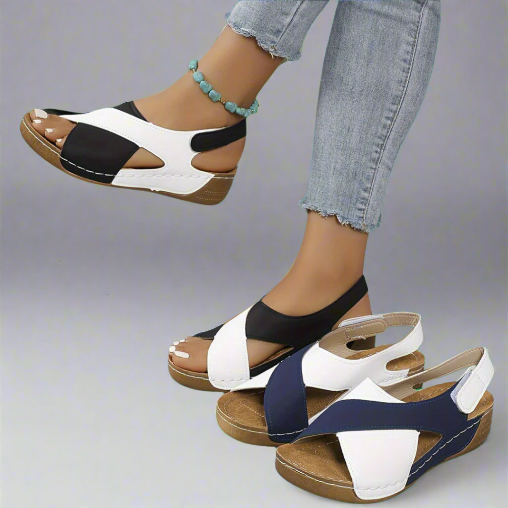 Kendra - Sandálias Ortopédicas Colorblock