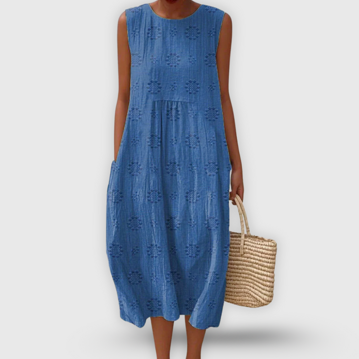 Amalina™ - Elegante Vestido de Algodão