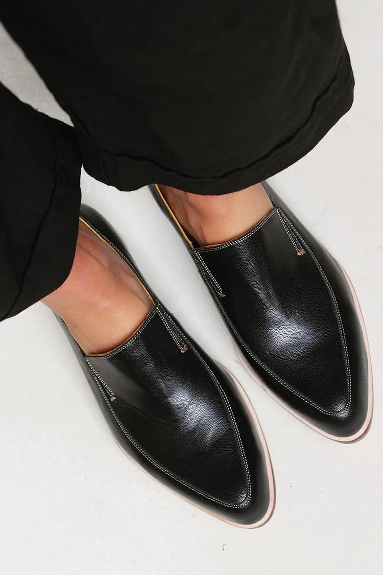 Zofia™ | Mocassim Patchwork Preto