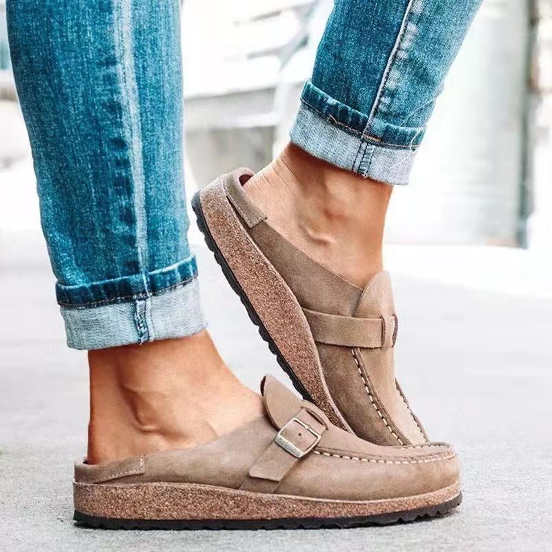 Lyra - Mocassins Ortopédicos em Couro Suede