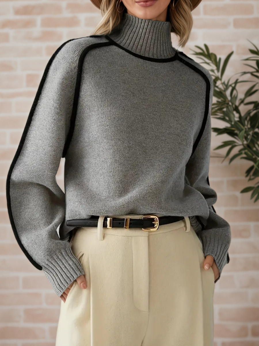 Donna | Pullover Elegante com Gola Alta