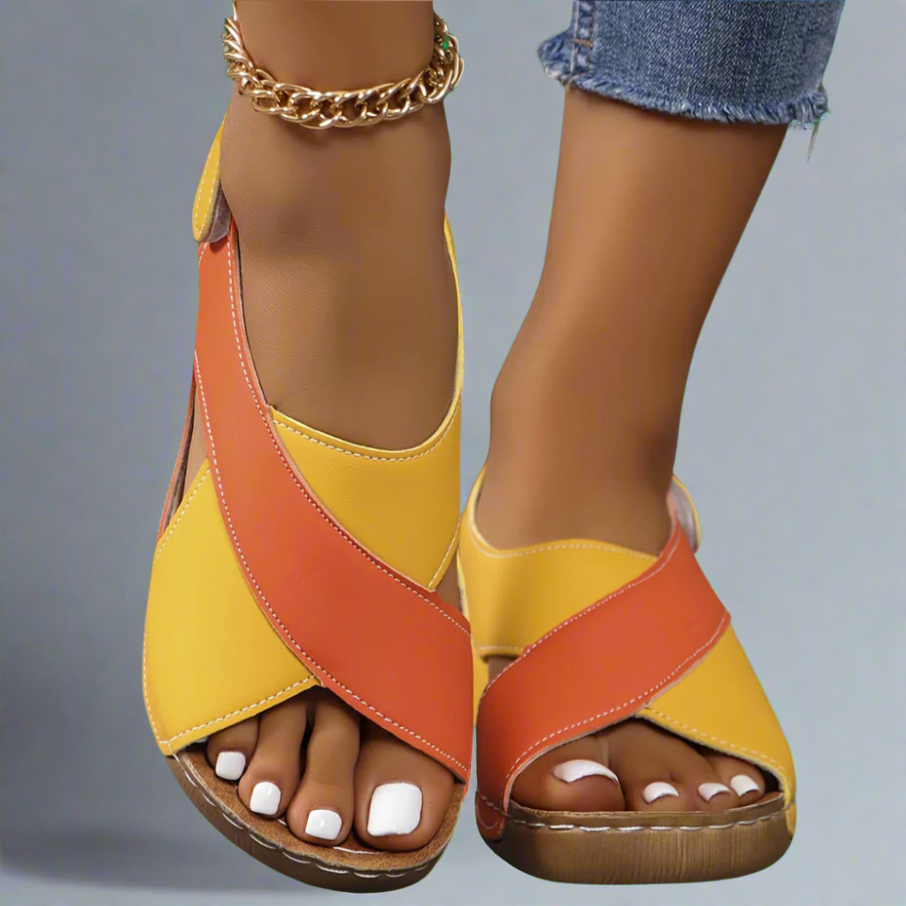 Kendra - Sandálias Ortopédicas Colorblock