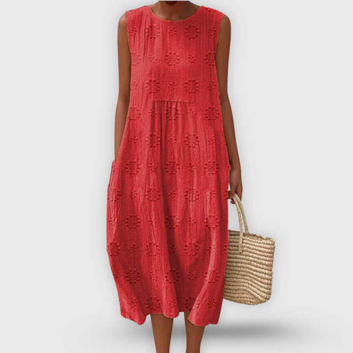 Amalina™ - Elegante Vestido de Algodão