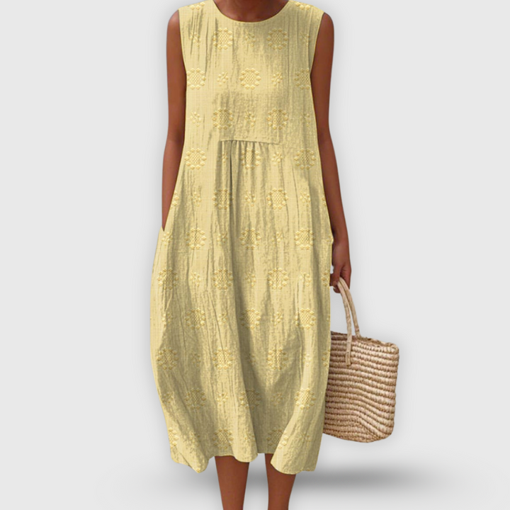 Amalina™ - Elegante Vestido de Algodão