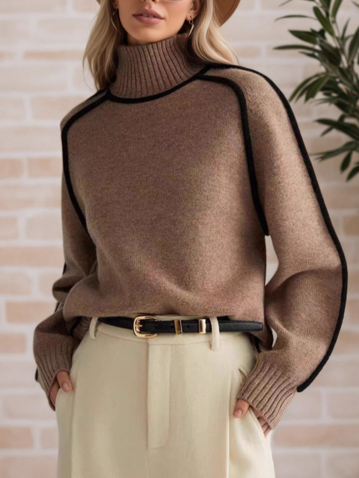Donna | Pullover Elegante com Gola Alta