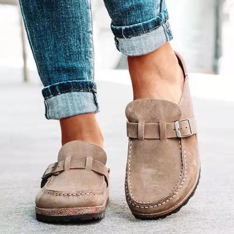 Lyra - Mocassins Ortopédicos em Couro Suede