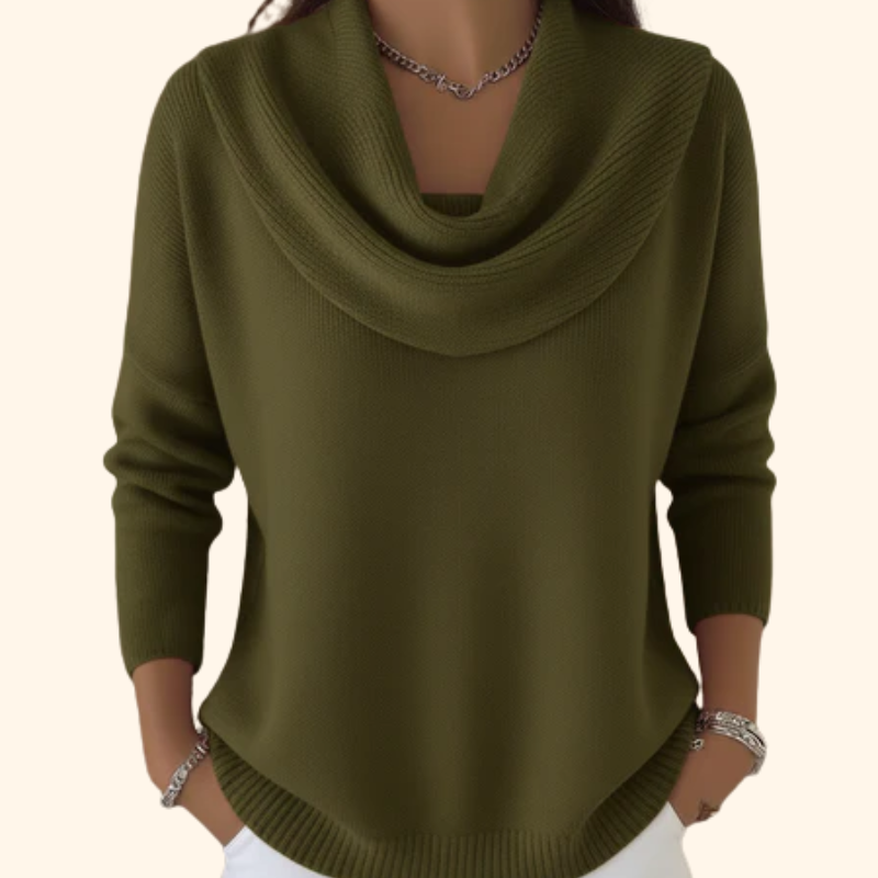 Julia | Pullover com Col Drapé