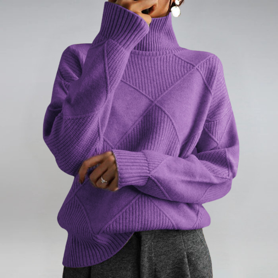 Lauren | Pullover de Cachemira Luxuosa com Gola Alta