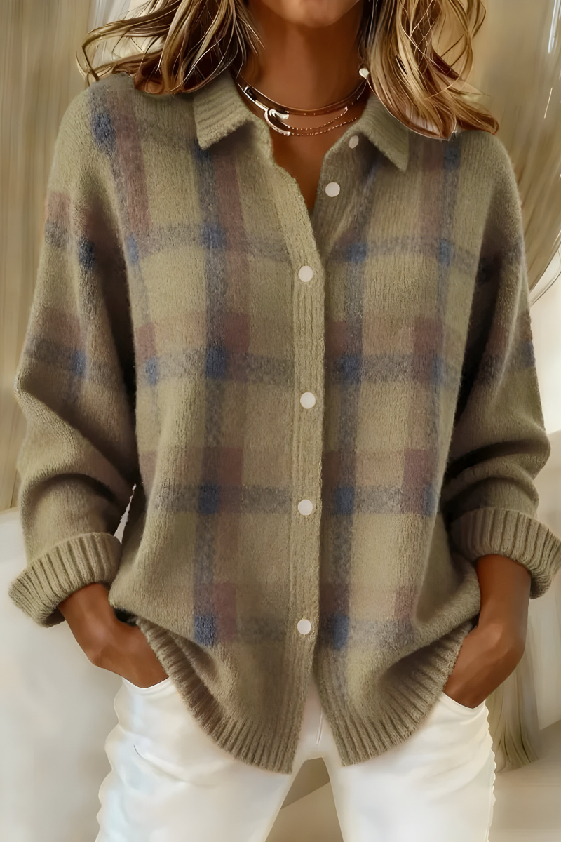 Corinne | Cardigan xadrez