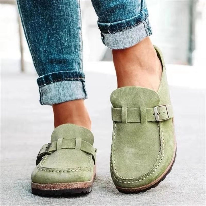 Lyra - Mocassins Ortopédicos em Couro Suede