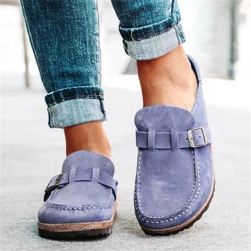 Lyra - Mocassins Ortopédicos em Couro Suede