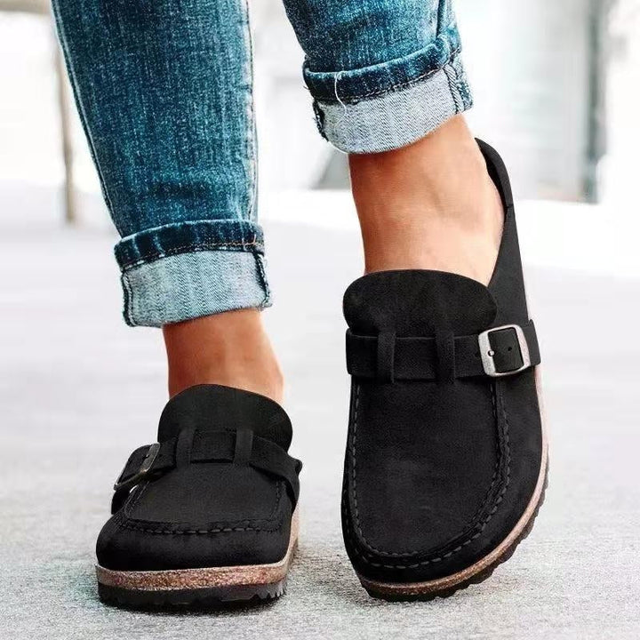 Lyra - Mocassins Ortopédicos em Couro Suede