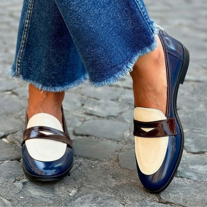 Claudia™ | Mocassins Contrastados