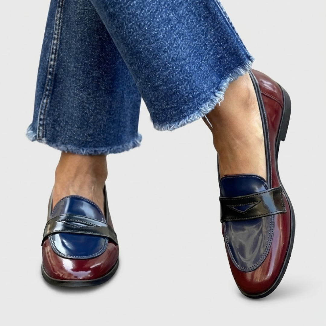Claudia™ | Mocassins Contrastados