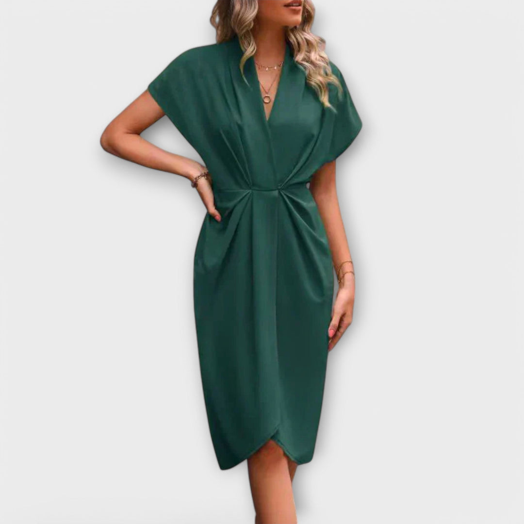 Serena – Vestido midi envolvente elegante e confortável