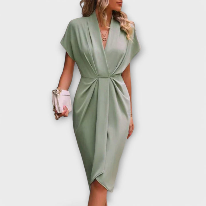 Serena – Vestido midi envolvente elegante e confortável
