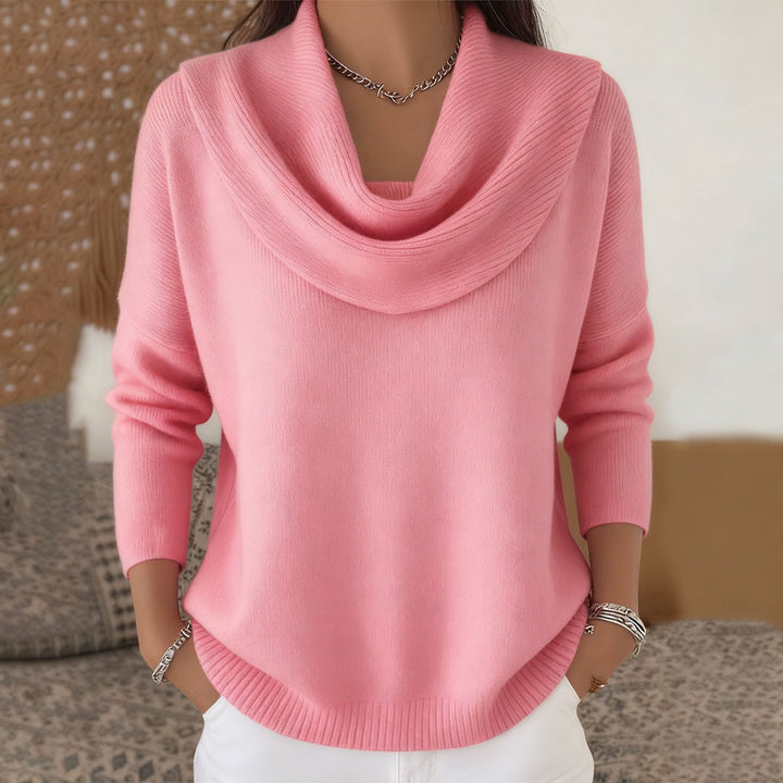 Julia | Pullover com Col Drapé