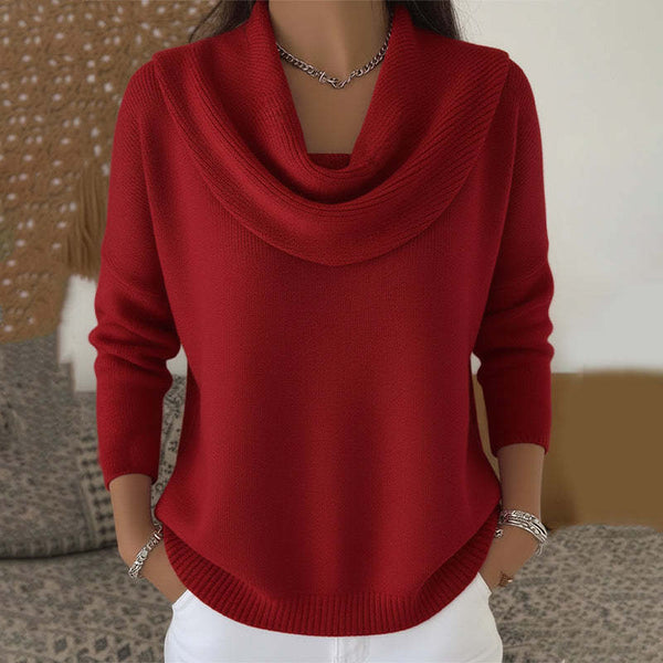 Julia | Pullover com Col Drapé