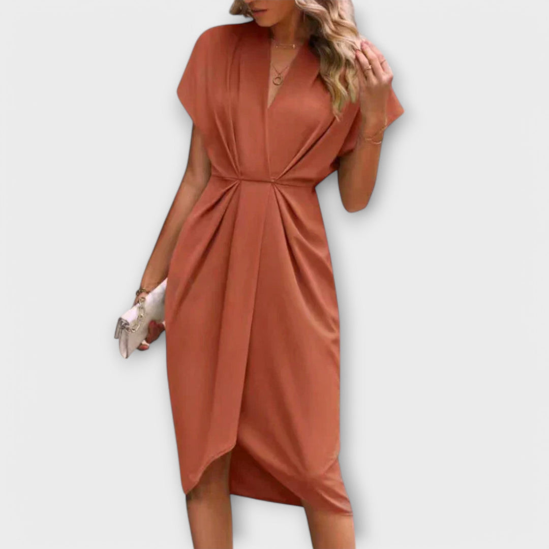 Serena – Vestido midi envolvente elegante e confortável