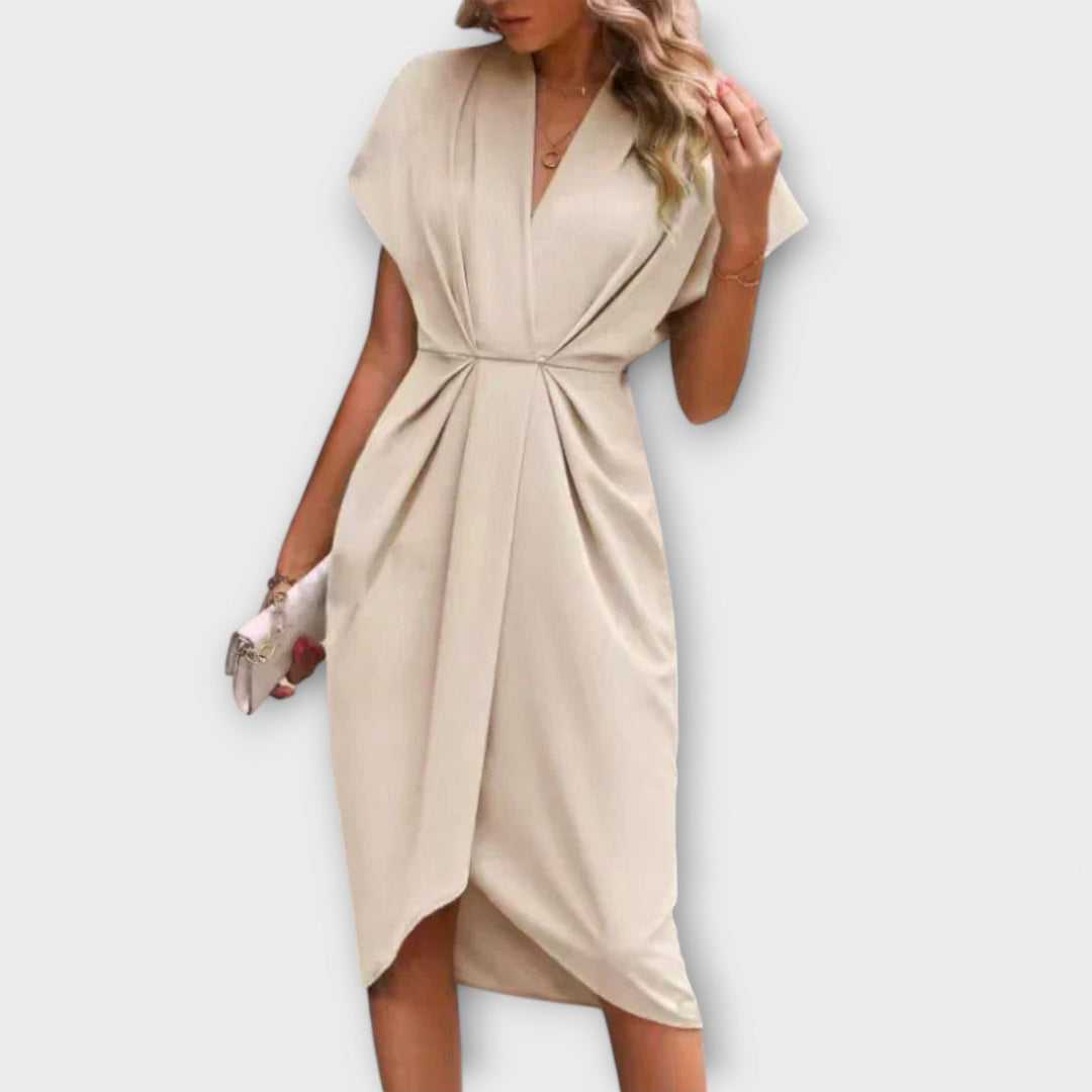 Serena – Vestido midi envolvente elegante e confortável