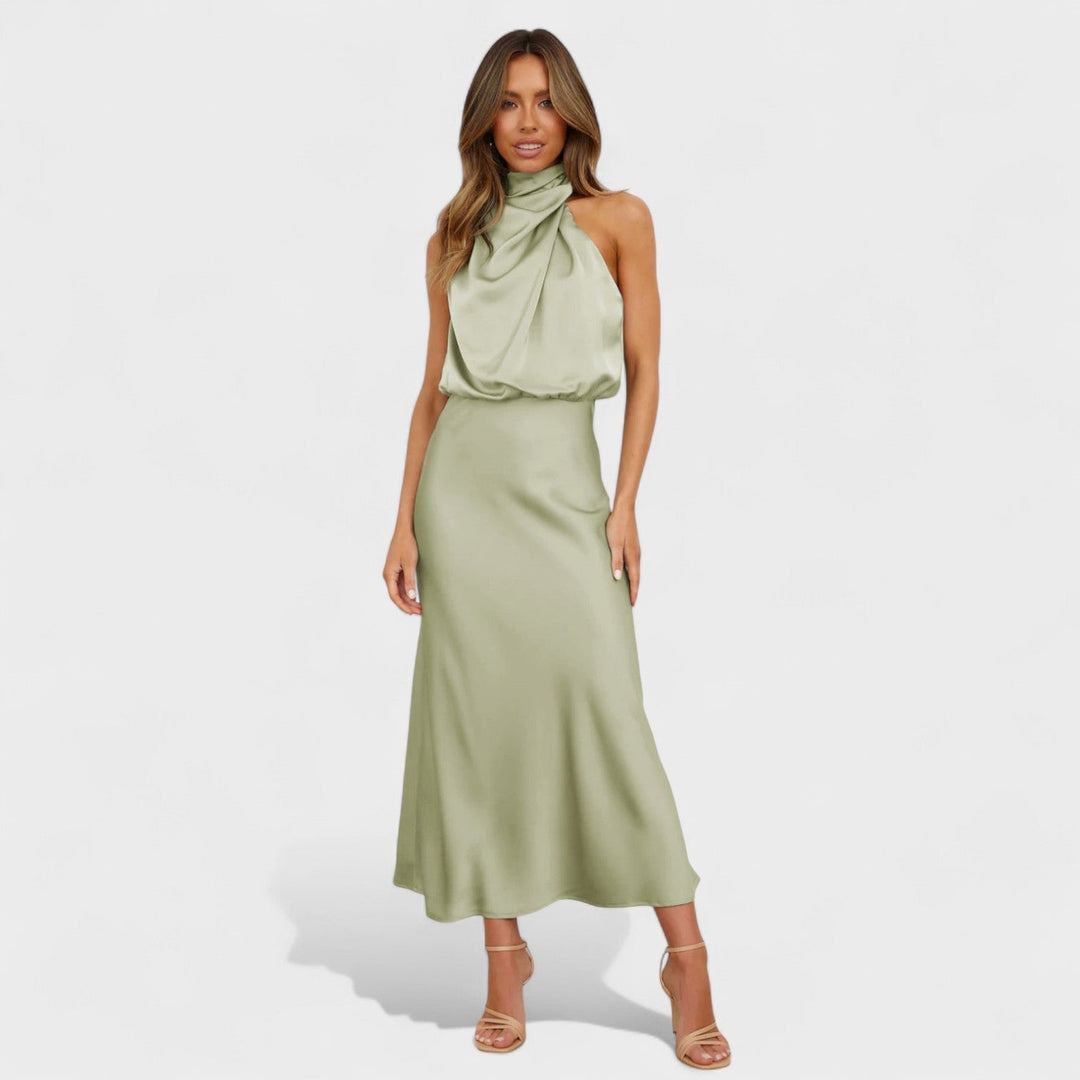 Alda - Robe Elegante em Satin