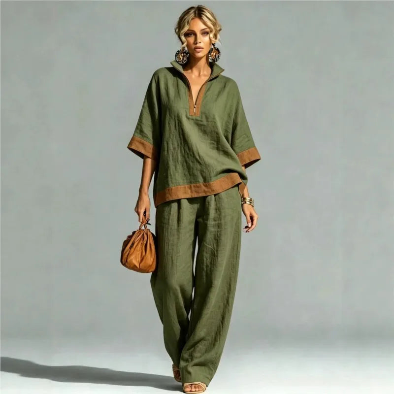 Conjunto Vintage Feminino com Look Linho
