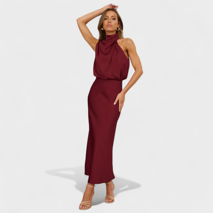 Alda - Robe Elegante em Satin