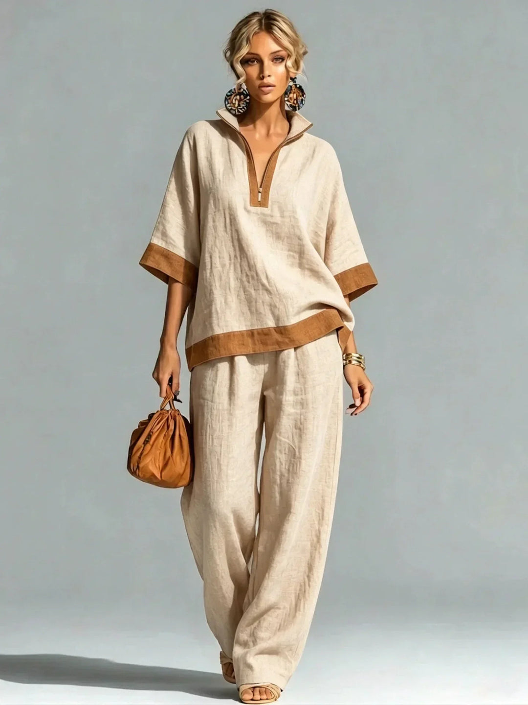 Conjunto Vintage Feminino com Look Linho