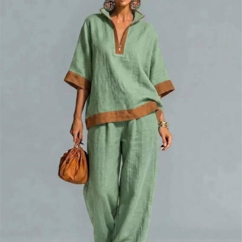Conjunto Vintage Feminino com Look Linho