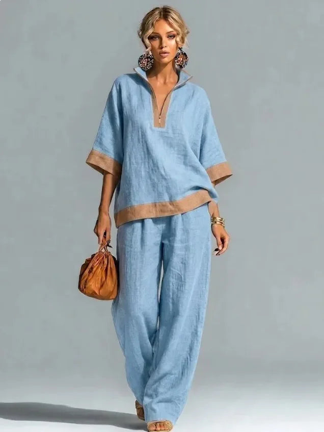 Conjunto Vintage Feminino com Look Linho