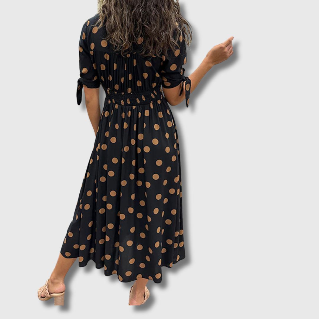 Monique – Vestido vintage de bolinhas para mulher