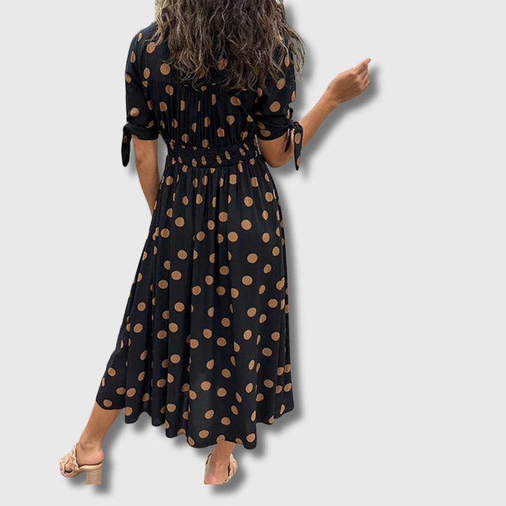 Monique – Vestido vintage de bolinhas para mulher