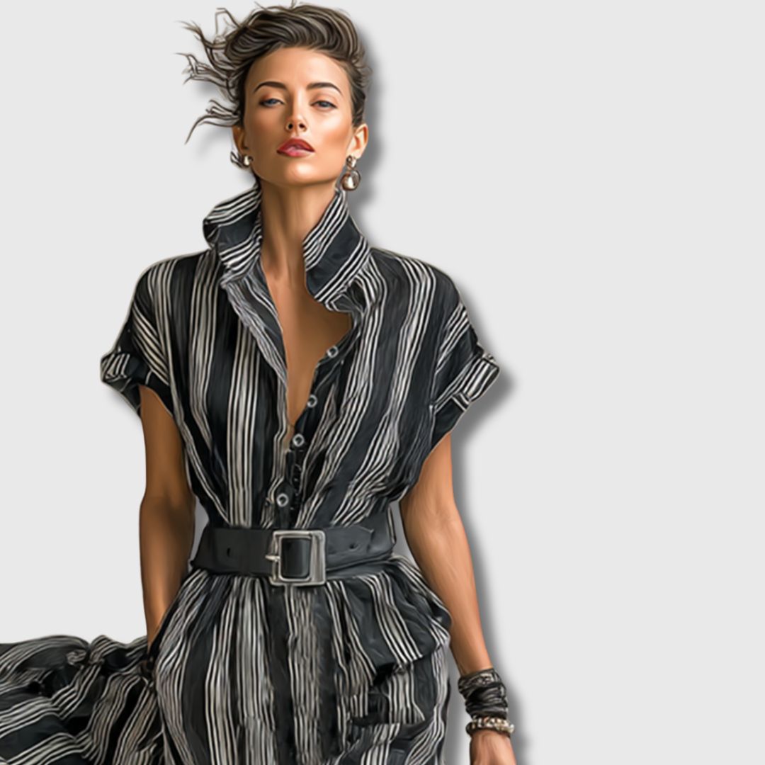 Sanja – Elegante maxi vestido em chiffon