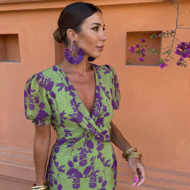 Ani – Vestido elegante com grandes mangas bufantes