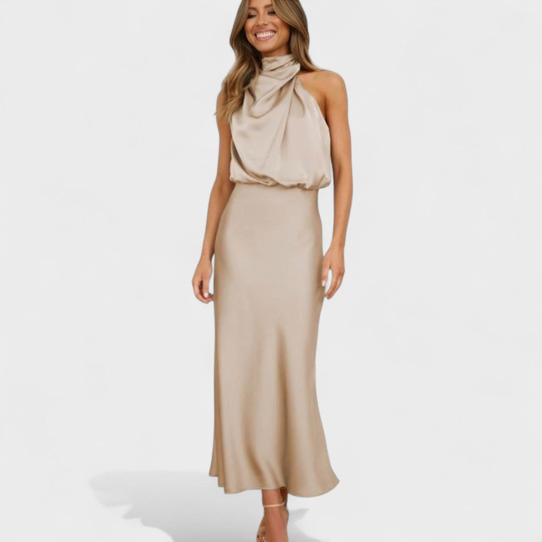 Alda - Robe Elegante em Satin