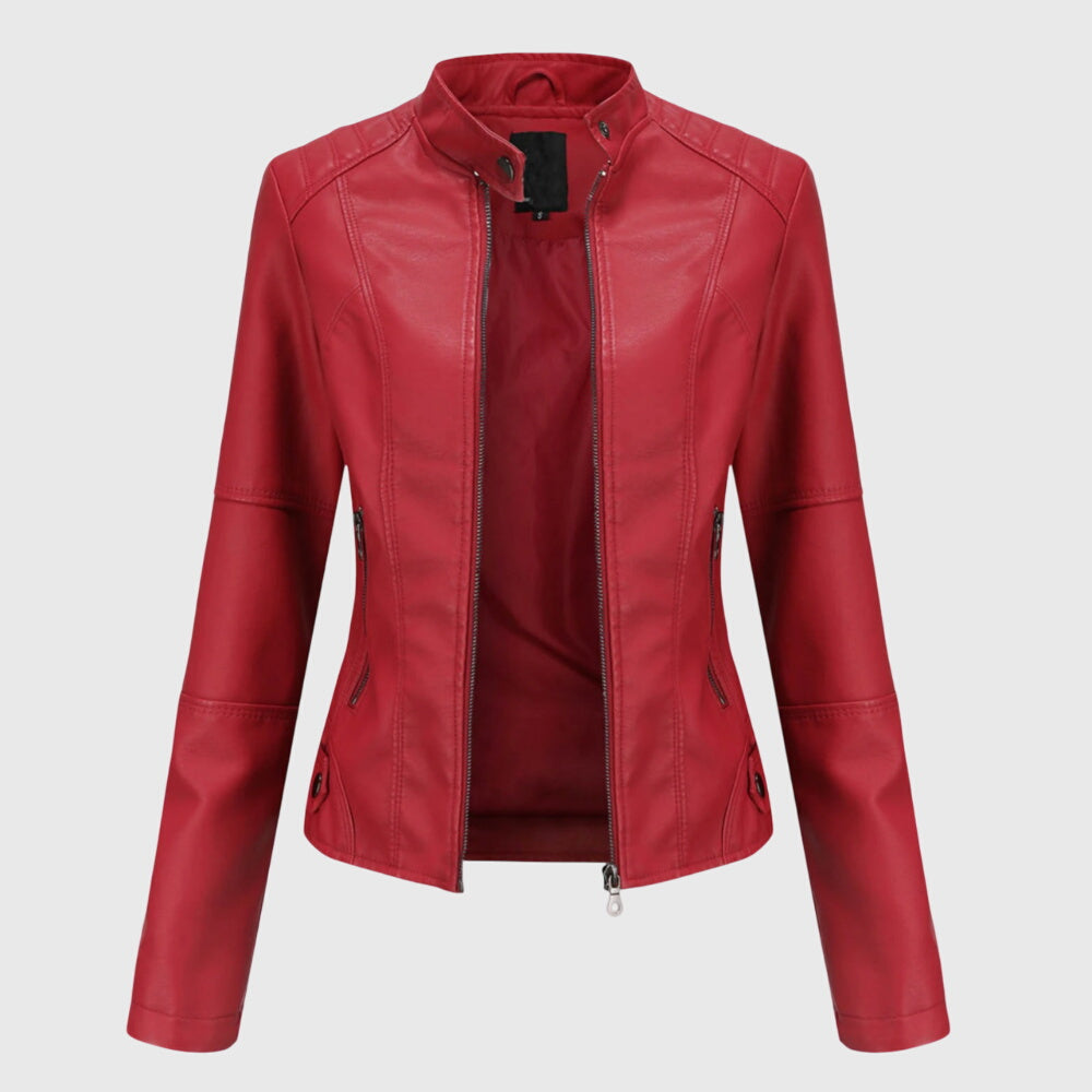 Giorgina™ - Casaco de Couro Elegante para Mulheres