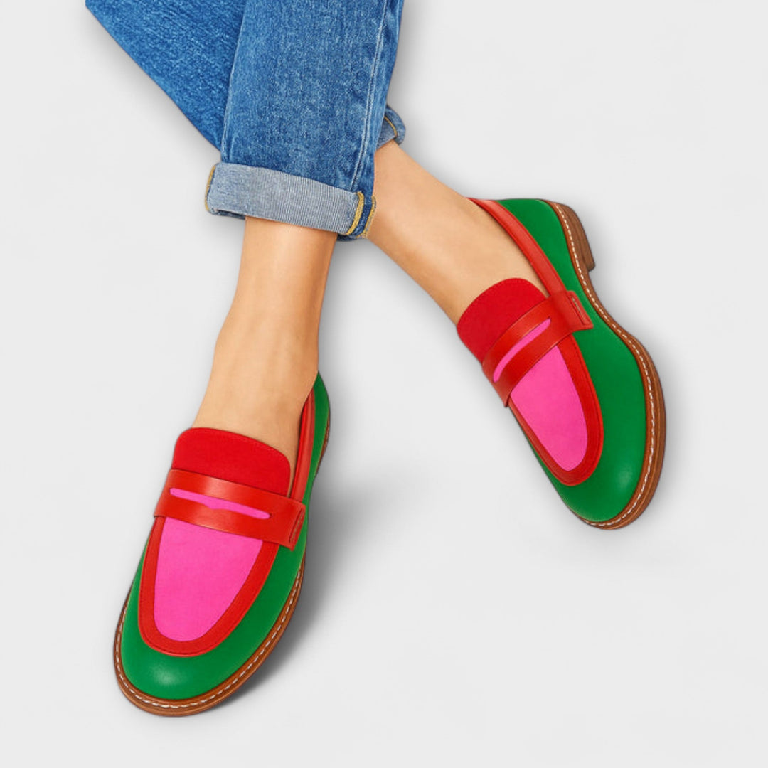 Nyla™ | Mocassins Casuais com Contraste