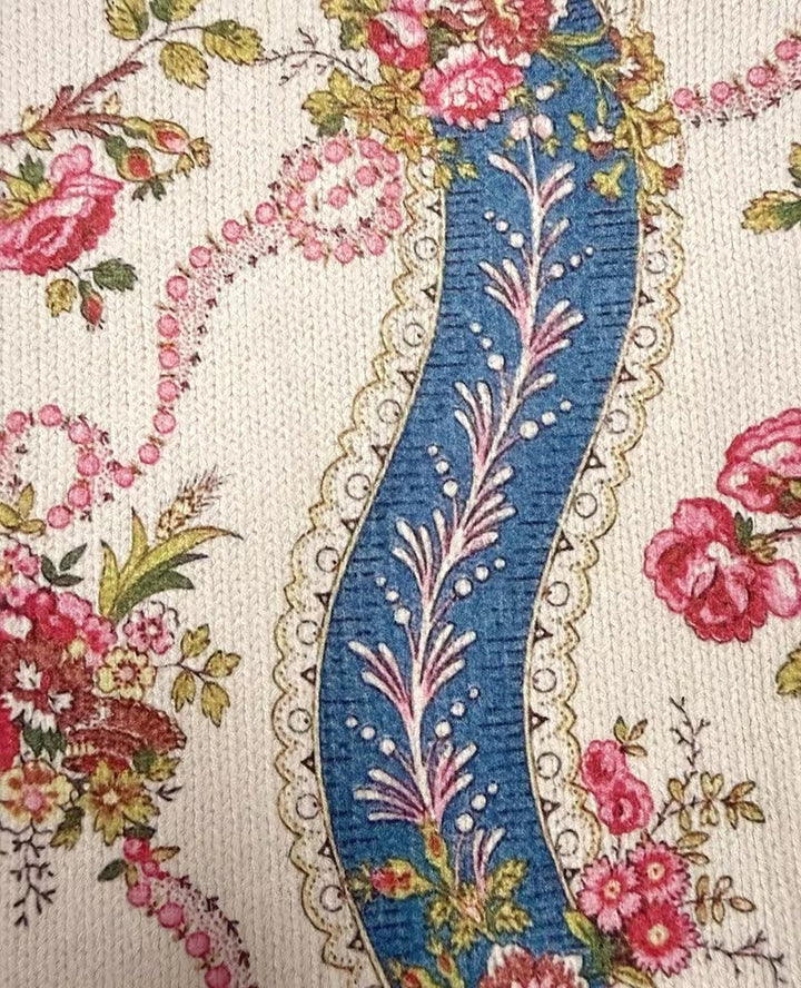 Rosalind | Cardigan de lã com rosas trepadeiras