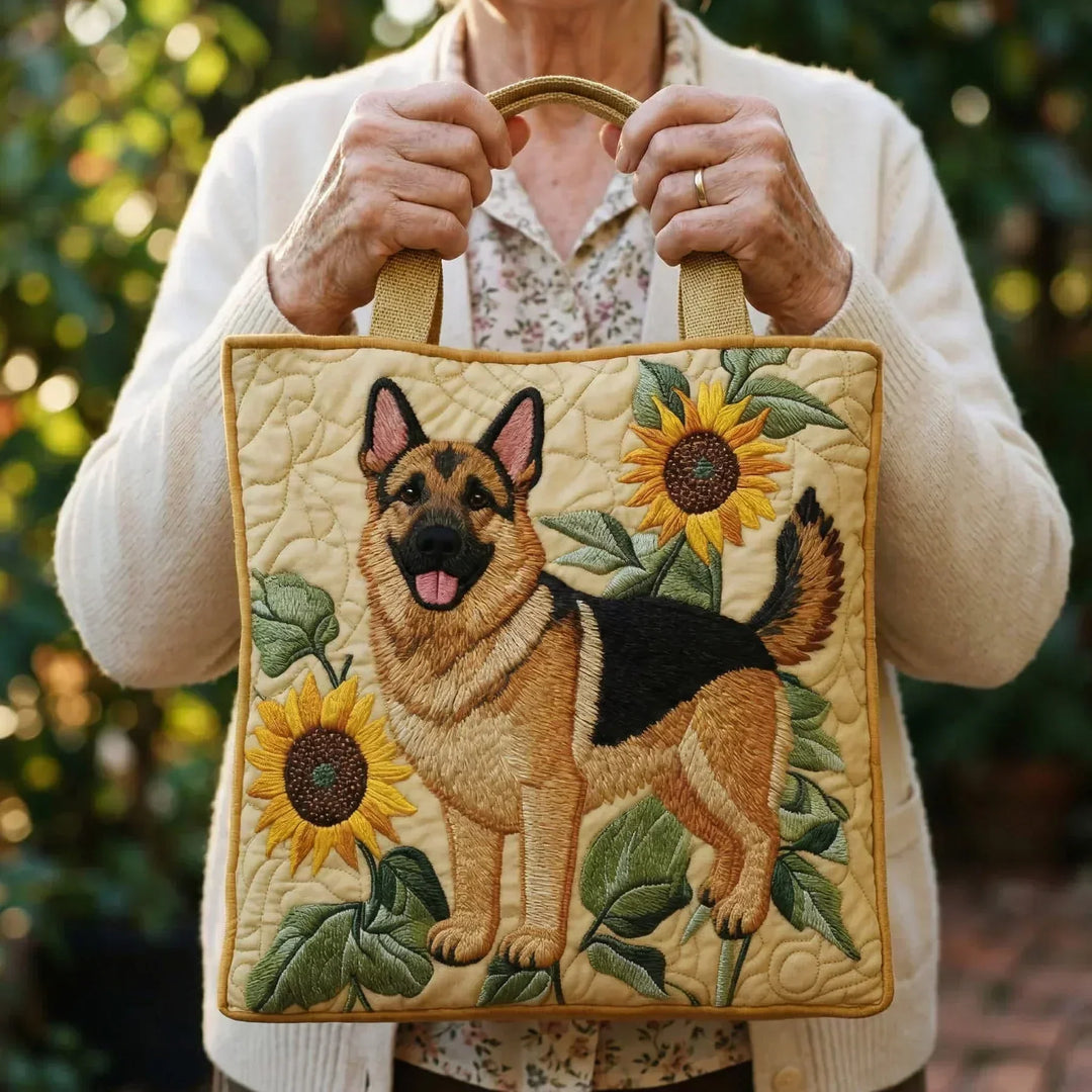 Saco Artesanal - Pastor Alemão Floral