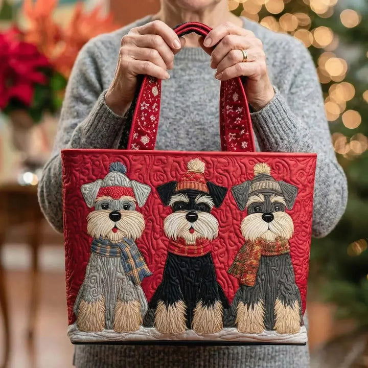 Saco artesanal - Trio de Schnauzers