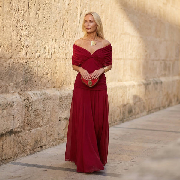 Harper | Elegante Vestido Vermelho
