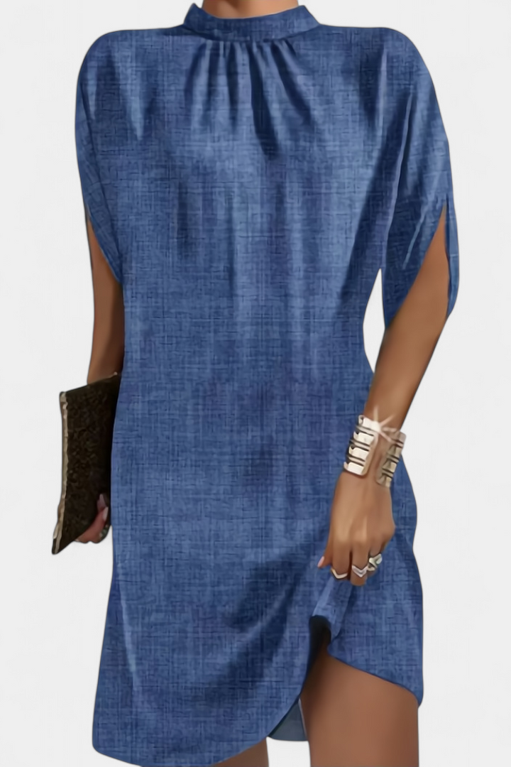 Robe Midi Ena Intemporal com Decote Redondo
