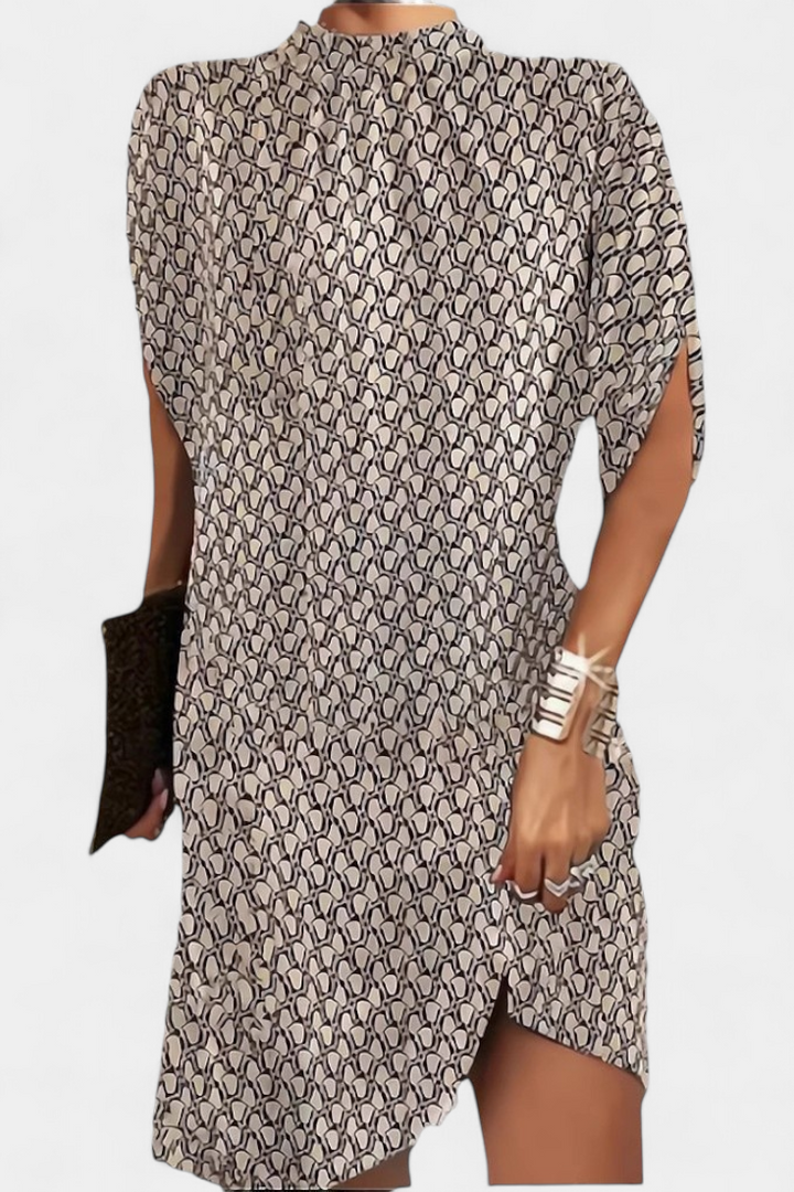 Robe Midi Ena Intemporal com Decote Redondo